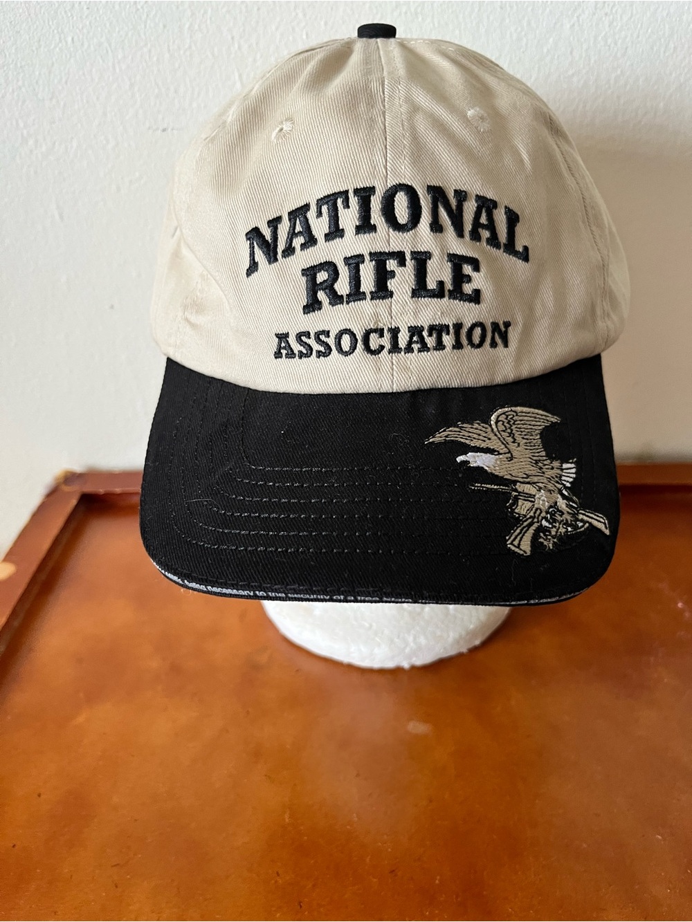 National Rifle AssocBaseball Cap Hat Embroidered Eagle Graphic on Black Brim